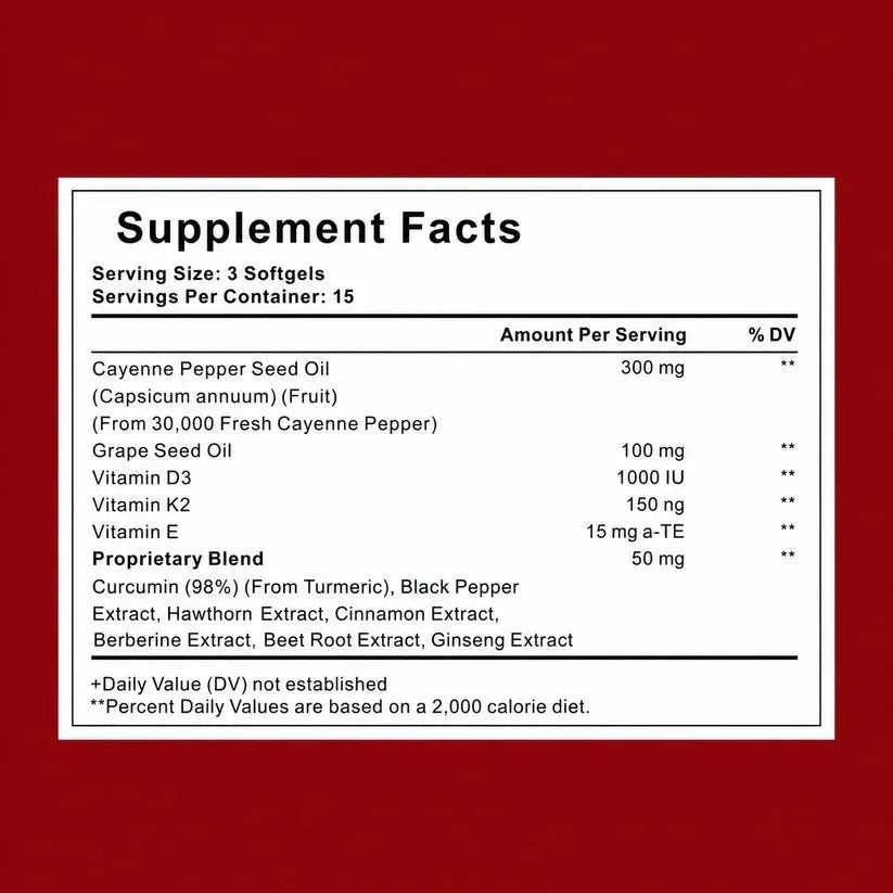 Cayenne Pepper 12-in-1 Botanical Softgels – 240 Count